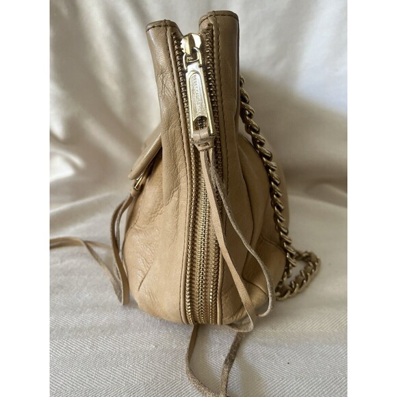 Rebecca Minkoff Leather Crossbody Shoulder Bag Gold Chain Strap Zipper Expander - Picture 3 of 12